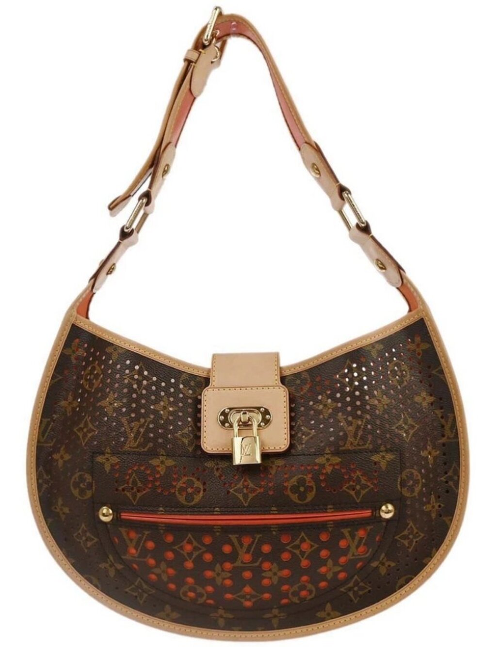 Louis Vuitton Monogram Perfo Demi-lune Shoulder Bag M95178 MI1025 156116